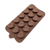 15 Love Hearts Silicone Mould Chocolate Fondant Jelly Ice Cube Mold