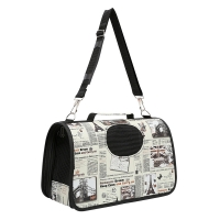Retro Style World Tourist Ventilated Pet Travel Bag Cat Carrier Soft Crate Puppies Small Dogs
