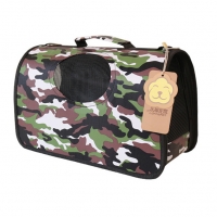 Green Camouflage Ventilated Pet Travel Bag Cat Carrier Soft Crate Puppies Small Dogs