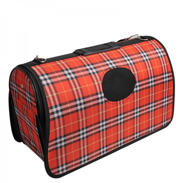 Scotland Red Ventilated Pet Travel Bag Cat Carrier Soft Crate Puppies Small Dogs