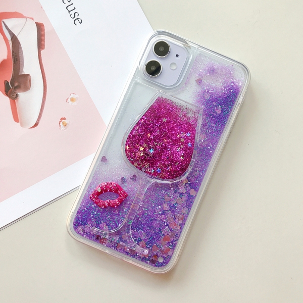Glitter Liquid - Lip Wine  Purple iPhone 6 6S Phone Case