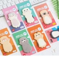 Ginger Black White Grey Kitten Cats Sticky Notes Pad Novelty Bookmarks Index Tab