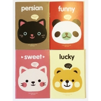 4pk Cute Animals Bear Cat Giant Panda Mini Notebooks Small Notepads Memo Pads