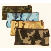 Camouflage Patterned Canvas Cute Pencil Cases Cosmetics Make Up Bags Pen Pouches