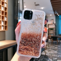 Glitter Liquid - Gold iPhone 11 Pro Max Phone Case