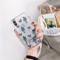 Glitter Liquid - Cactus iPhone 11 Phone Case