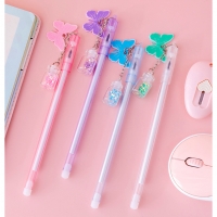 Cute Daisy Flowers Butterfly Wishing Bottle Pendant Ballpoint Gel Pens Xmas Gift