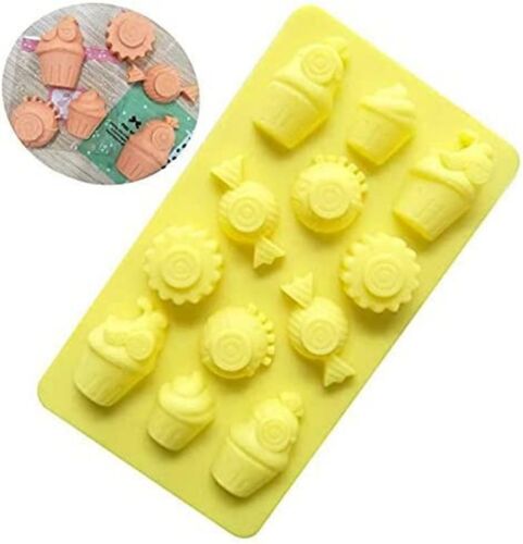 Candy Sweet Cupcake Silicone Mould Chocolate Fondant Jelly Ice Cube Soap Mold