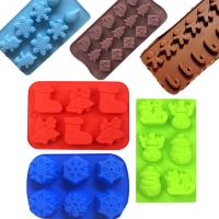 Large Christmas Chocolate Cake Ice Soap Mould Tray Silicone Bakeware Mold Candy