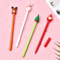 4pk Christmas Stocking Santa Claus Reindeer Xmas Tree Snowman Ballpoint Gel Pens