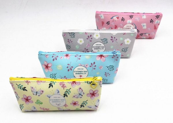 Flowers Butterflies Birds Patterned Cute Floral Pencil Case