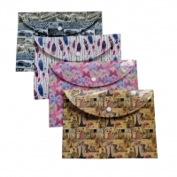 4pk Retro Style Butterfly Flowers A5 Fashion Document Wallets Pencil Cases