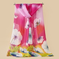 Beautiful Flowers B091 Fashion Ladies Scarves Chiffon Scarf Womens Shawls