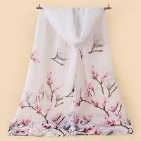 Beautiful Flowers B095 Fashion Ladies Scarves Chiffon Scarf Womens Shawls