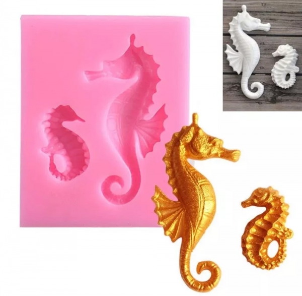 SEA HORSE Silicone Fondant Cake Topper Mold Mould Chocolate Candy Shells