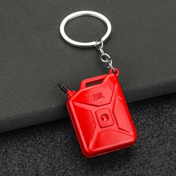 Red Fuel Can Kering Cool Keyrings Novelty Metal Key Rings For Men And Boys