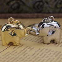 Cute Baby Elephant Cub Fashion Animals Silver Keyrings Novelty Metal Key Rings