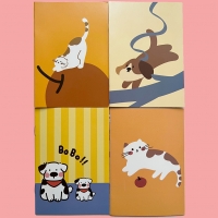 4pk Dog Cat Puppy Kitten Cute Animals Mini Notebooks Small Notepads Memo Pads