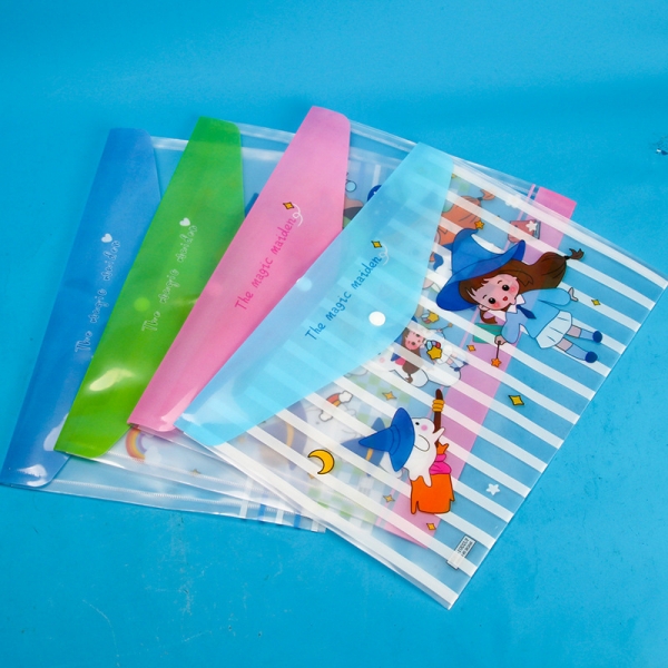 4pk Halloween Girl Animals Fashion A4 Plastic Document Wallets File Folders